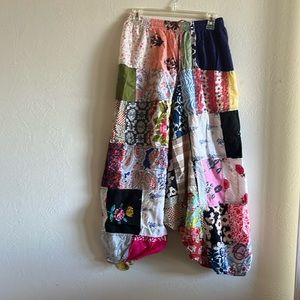 Patchwork harem pants. Medium.